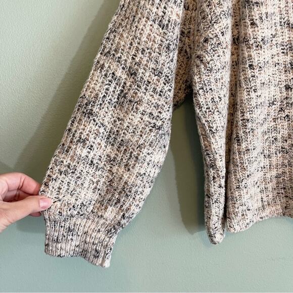 Violeta By Ming Mock Neck Long Sleeve Ribbed Knit Pullover Sweater Gray Medium - Picture 10 of 11